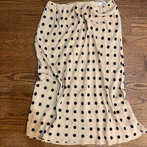 Reformation Jeans Silk Skirt – Polka Dot Midi, Size M